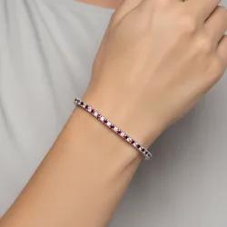 צמיד רובי ויהלומים