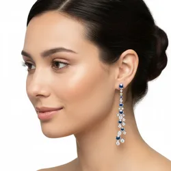 עגילי ספירים ויהלומים