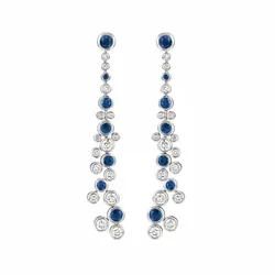 עגילי ספירים ויהלומים